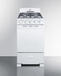 Summit 20" Gas Range with 4 Burners and Oven