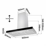 CIARRA 90cm Touch Control Cooker Hood