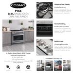 36" Cosmo Dual Fuel Range with Convection Oven