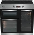 Beko 90cm Stainless Steel Dual Fuel Range
