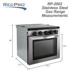 RecPro 21" Gas Range Stove | Black or Silver Options