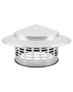 QWORK® Stainless Steel Roof Rain Cap 160mm