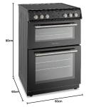 Montpellier 60cm Black Ceramic Mini Range Cooker