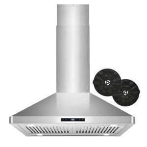 Stainless Steel Island Range Hood with LED Lighting