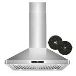 Stainless Steel Island Range Hood with LED Lighting