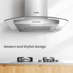 60cm Stainless Steel Chimney Cooker Hood with LED Light