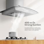 60cm Stainless Steel Chimney Cooker Hood with LED Light