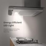 60cm Stainless Steel Chimney Cooker Hood with LED Light