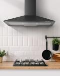 Ciarra 90cm Black Chimney Range Hood