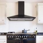 Ciarra 90cm Black Chimney Range Hood