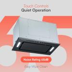Cookology 52cm Black Glass Integrated Cooker Hood