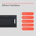 Cookology 52cm Black Glass Integrated Cooker Hood