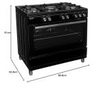 ElectriQ 90cm Gas Range Cooker - Black