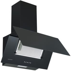 Black angled extractor fan for cookers