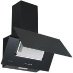 Black angled extractor fan for cookers