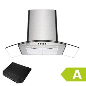 CIARRA 90cm Curved Glass Wall Cooker Hood
