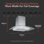 Cookology 70cm Chimney Cooker Hood with LED lights