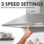 Baridi 60cm Cooker Hood with Carbon Filters
