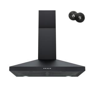 30" Black Stainless Range Hood with 3-Speed Fan