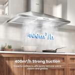 90cm Chimney Cooker Hood with LED and Filters