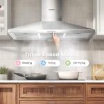 90cm Chimney Cooker Hood with LED and Filters