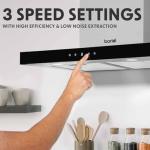 Baridi 60cm Stainless Steel Chimney Cooker Hood