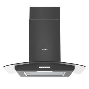 COMFEE' 60cm Black Canopy Cooker Hood with LED