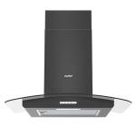 COMFEE' 60cm Black Canopy Cooker Hood with LED