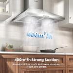 60cm Stainless Steel Chimney Cooker Hood with LED
