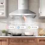 60cm Stainless Steel Chimney Cooker Hood with LED