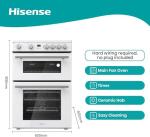 Hisense 60cm Electric Cooker with Ceramic Hob