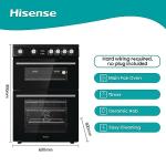 Hisense Electric Cooker with Ceramic Hob-Black, A Rated