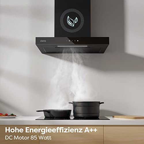 60cm Black Range Hood with Touch Controls