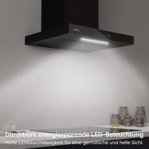 60cm Black Range Hood with Touch Controls