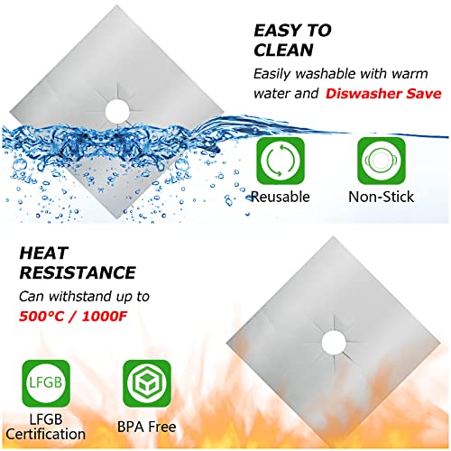 20PCS Reusable Non-Stick Gas Hob Protectors