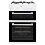 Beko 60cm Double Oven Gas Cooker - White