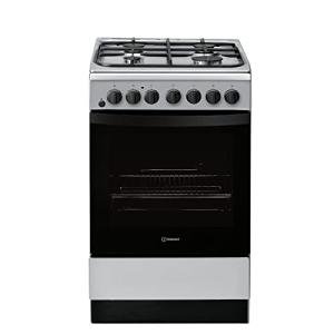Indesit Freestanding 50cm Duel Fuel Cooker - Silver