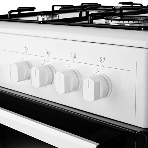 60cm White Dual Fuel Range Cooker by electriQ