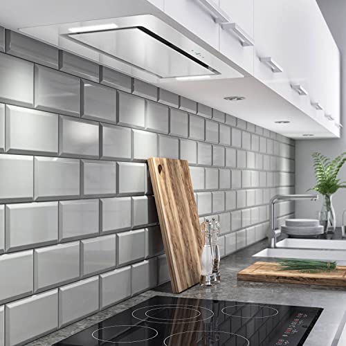 ElectriQ 72cm White Glass Canopy Cooker Hood