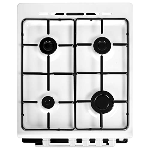 60cm White Dual Fuel Range Cooker by electriQ