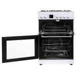 60cm White Dual Fuel Range Cooker by electriQ