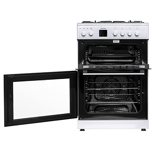 60cm White Dual Fuel Range Cooker by electriQ