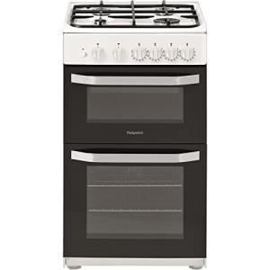 Hotpoint 50cm Double Gas Cooker - White