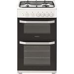 Hotpoint 50cm Double Gas Cooker - White