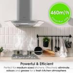 Abode 60cm Stainless Steel Curved Extractor Hood