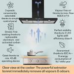 Klarstein 90 cm Wall Mount Kitchen Extractor Fan