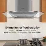 Abode 60cm Stainless Steel Curved Extractor Hood