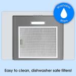 Abode 60cm Stainless Steel Curved Extractor Hood