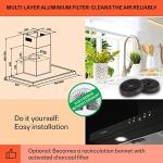 Klarstein 90 cm Wall Mount Kitchen Extractor Fan