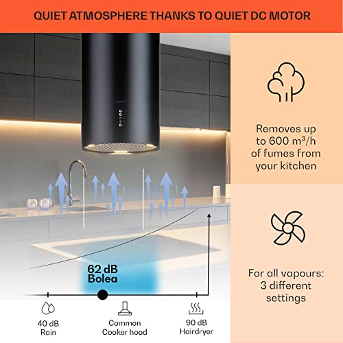Klarstein Island Cooker Hood with Adjustable Timer